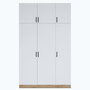 Hanah Home Armario BA104 - 2420 Nogal y Blanco
